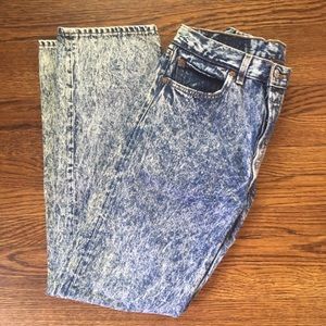 VINTAGE LEVIS BLUE ACID WASHED JEANS 33